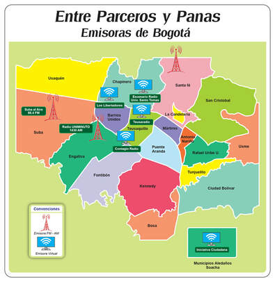 Mapa emisoras en Bogotá